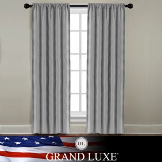 Grand Luxe Grey All Linen Gotham Rod Pocket Window Panel