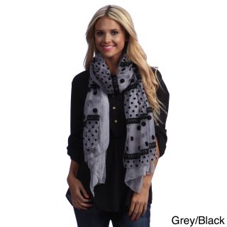 Cashmere Showroom Double Dotted Silk Blend Scarf