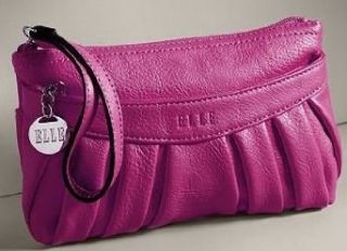 Elle Pleated Wristlet Clutch Wineberry Clothing