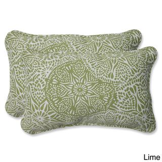 Pillow Perfect Rectangular Throw Pillow with Bella Dura Makayla Fabric (Set of 2) Pillow Perfect Outdoor Cushions & Pillows