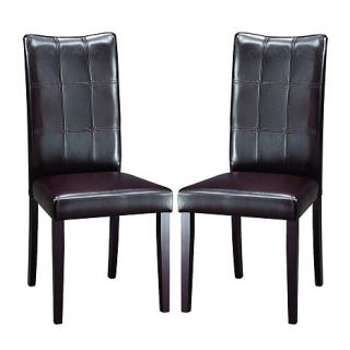 Eveleen Modern Dark Brown Dining Chairs   Set of 2