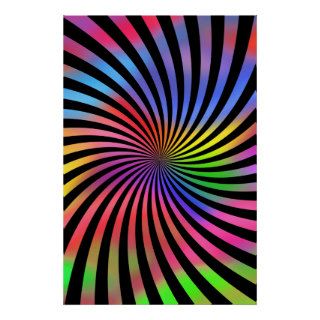 Psychedelic Poster Multi Color Spiral