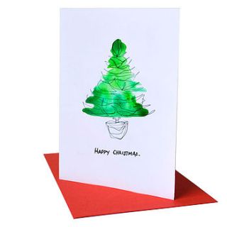 'happy christmas' christmas card by blank inside