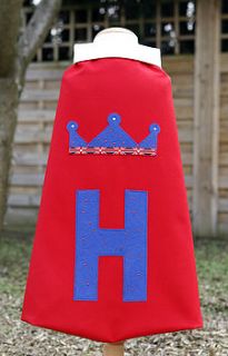 royal prince or princess dressing up cape by red berry apple
