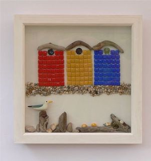 framed driftwood roof beach huts picture by rana cullimore