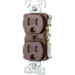 Cooper Wiring Devices 15 Amp Black Duplex Electrical Outlet