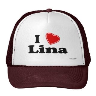 I Love Lina Trucker Hats