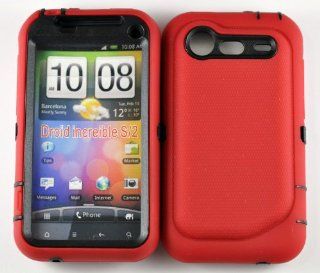 LiViTech(TM) Double Layer Hard Case for HTC Droid Incredible 2 (Red Black) Electronics