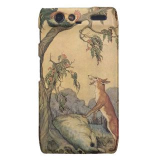Vintage Aesop's Fables, Fox, the Cock and the Dog Motorola Droid RAZR Cases