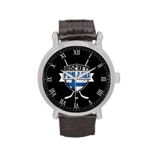 Finland Ice Hockey Logo Shield Wrist Watch