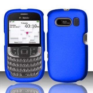 For ZTE Aspect F555 (T Mobile) Rubberized Cover   Blue Cell Phones & Accessories