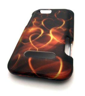 Motorola Defy XT XT555c Fire Heart Trance Design Hard Matte Case Skin Cover Mobile Phone Accessory Cell Phones & Accessories