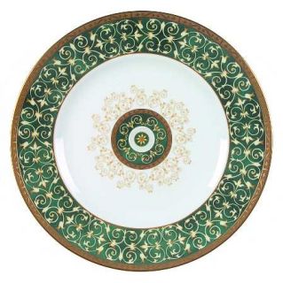 Wedgwood Everleigh Accent Salad Plate, Fine China Dinnerware   Dark Green Band,W
