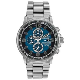 Mens Citizen Eco Drive™ Nighthawk Chronograph Titanium Watch with