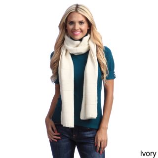 Cashmere Shoowroom Checkerboard Ribbed Scarf