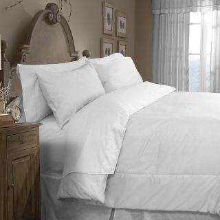 Veratex Grand Luxe Egyptian Cotton Sateen 1200 Thread Count 4 piece Comforter Set White Size Full