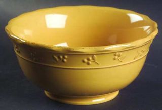 Signature Bella Yellow (Mustard) Mixing Bowl, Fine China Dinnerware   Stoneware,