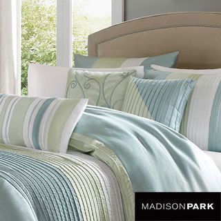 Madison Park Chester Green/blue 7 piece Comforter Set