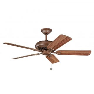 Transitional Antique Wood Finish 52 inch Ceiling Fan