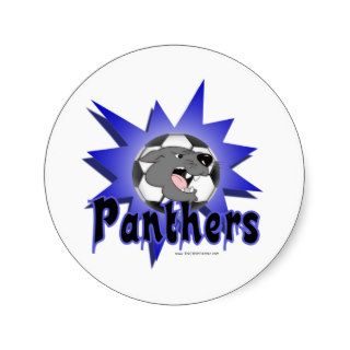 Panters Soccer Round Sticker