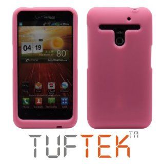 TUF TEK Bright Pink Soft Silicone / Gel / Rubber Skin Cover Case for Verizon LG Revolution 4G Cell Phones & Accessories