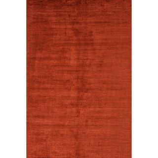 Hand loomed Solid Pattern Red/ Orange Rug (8 X 10)