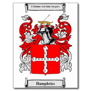 Humphries Coat of Arms Post Cards