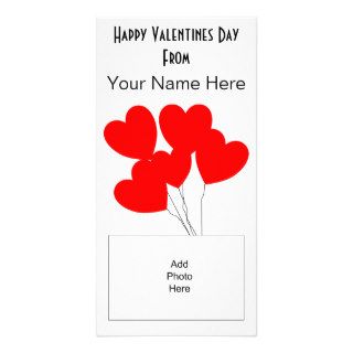Heart Balloons Valentine Photo Card
