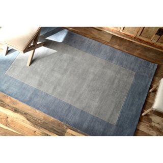 Nuloom Handmade Zen Solid Border Wool Rug (3 X 5)