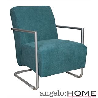 angeloHOME Roscoe Chair in Parisian Teal Blue Velvet with Bonus Chair ANGELOHOME Chairs