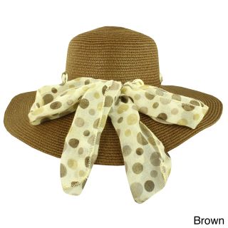 Faddism Faddism Vintage Ribbon Floppy Hat Brown Size One Size Fits Most