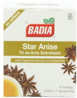 Badia Tea Star Anise, 10 Count (Pack of 20)  Herbal Teas  Grocery & Gourmet Food