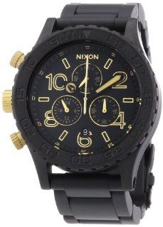 Nixon 42 20 Chrono Matte Black/ Gold Unisex Watch at  Men's Watch store.