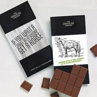 gift for a horse lover chocolate by quirky gift library