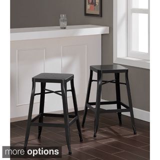 Depot Tabouret Charcoal Metal Stools (set Of 2)