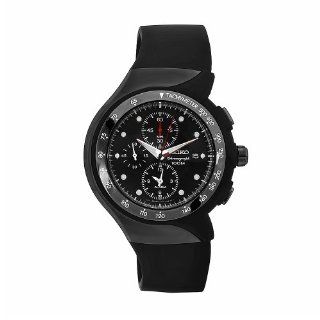 Seiko Men's SNAD45P2 Streamline Black Rubber Strap Chronograph Alarm Watch at  Men's Watch store.