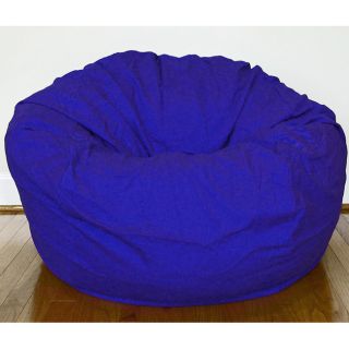 Ahh Products Wide Royal Blue Cotton Twill 36 inch Washable Bean Bag Chair Blue Size Large