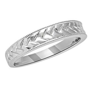 Ladies Braided Wedding Band in Sterling Silver   Zales