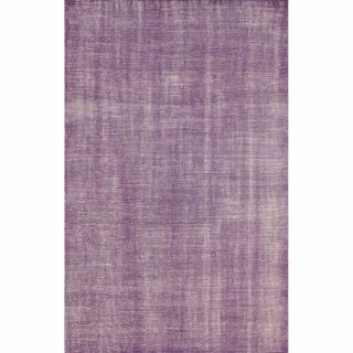 Nuloom Hand Knotted Wool Overdyed Solid Purple Rug (5 X 8)