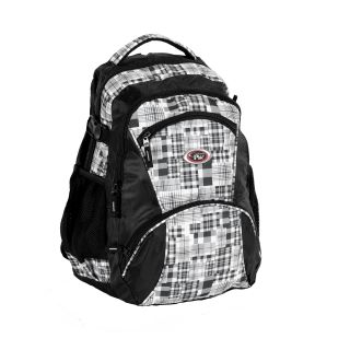 Cal Pak Geil Grey Block Print 17 inch Backpack With Laptop Compartment