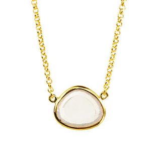 cressida necklace rose quartz and gold by flora bee