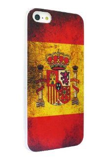 FunFunCom   Retro Vintage Spain Spainish Flag, Snap on Hard Phone Case / Back Cover, for Apple iPhone 5 / 5G / 5s, with Superior Quality Screen Protector Cell Phones & Accessories
