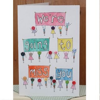 personalised large 'button banner' card by hannah shelbourne designs