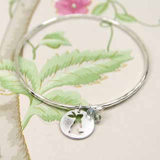 silver cut out bunny bangle by natalie jane harris contemporary jewellery