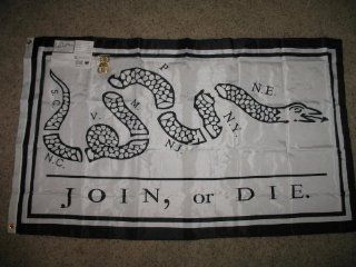Join or Die (Benjamin Franklin) Nylon Flag 3 ft x 5 ft  Outdoor Flags  Patio, Lawn & Garden