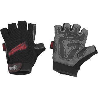 Milwaukee Milwaukee Fingerless Work Gloves (mens Large) Black Size L