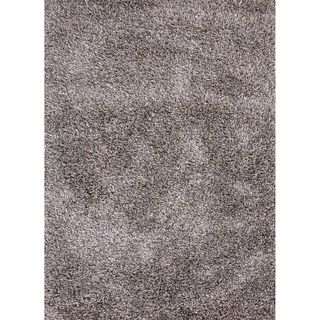 Handwoven Shags Solid Pattern Ivory Area Rug (5 X 8)