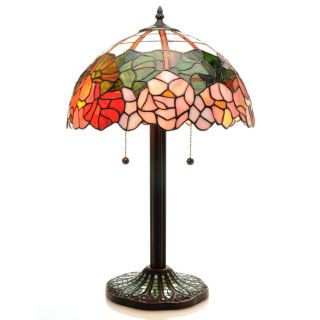 Warehouse Of Tiffany Spring Petals 2 light Table Lamp
