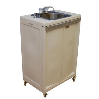 MONSAM Tan Single Basin Stainless Steel Portable Sink