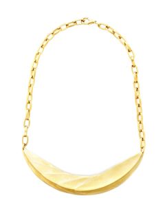 Gold Crescent Collar Necklace by Dean Davidson